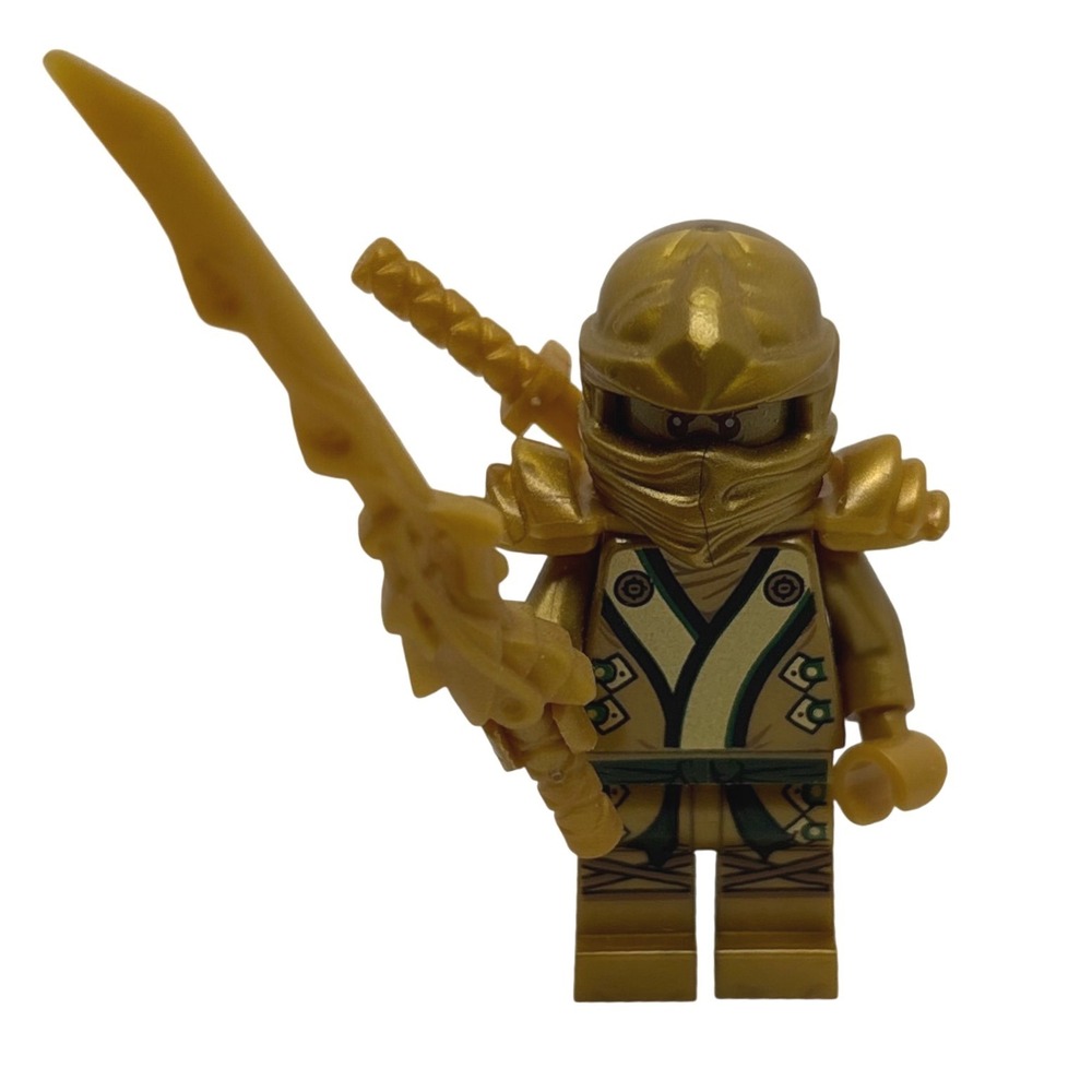 LEGO Ninjago Golden Lloyd Minifigure with Armor and Dual Swords njo073 Gold
